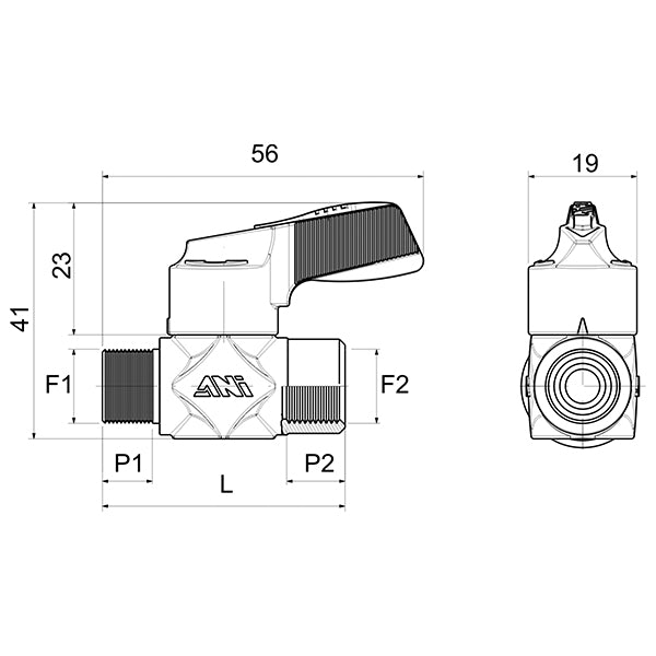 AIR/20 | AIR/21 | AIR/22 - FEMALE/MALE threaded line tap - Taps and Valves - Fittings - Ani (Pack of 5 pieces) AIR/20 | AIR/21 | AIR/22 - FEMALE/MALE threaded line tap - Taps and Valves - Fittings - Ani (Pack of 5 pieces)